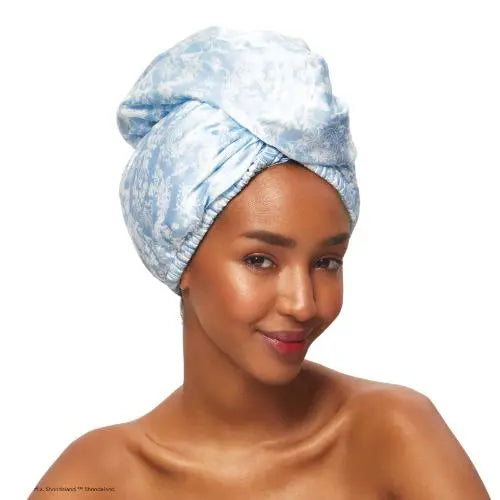 x Bridgerton Satin-Wrapped Hair Towel Turban