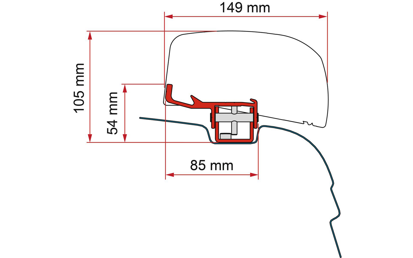 Fiamma Adapter Kit VW T5 / T6 für F40van Markisen