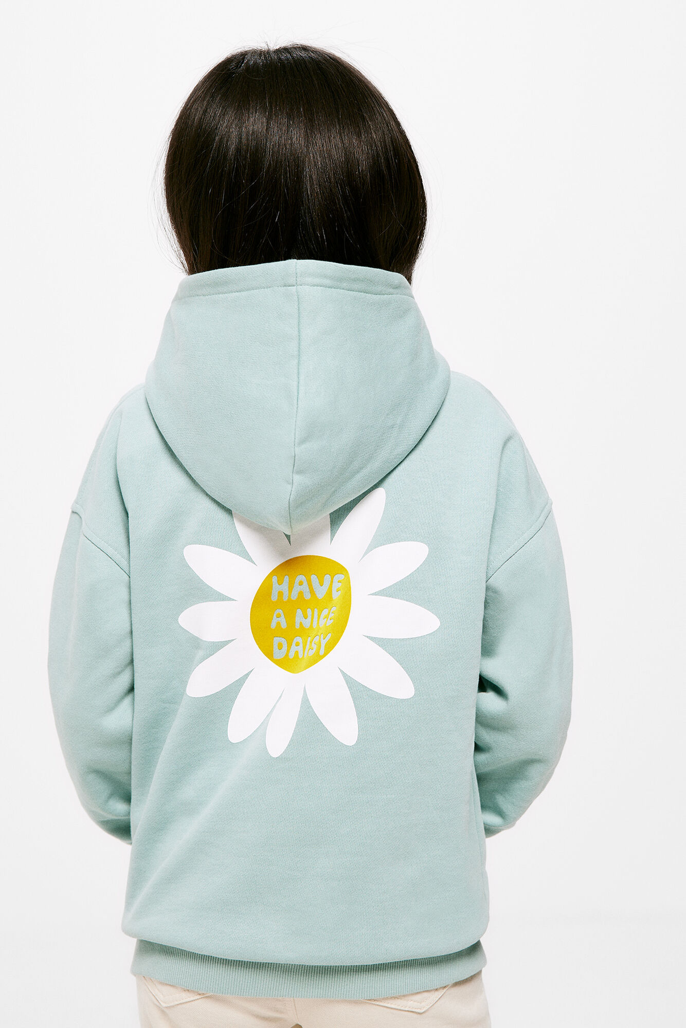 Moletom com capuz floral para meninas