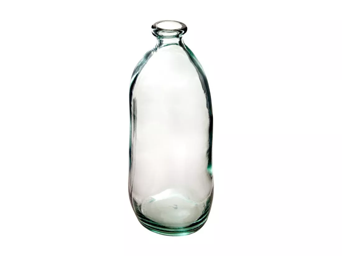 Vase bouteille en Verre recyclé transparent H 51 cm