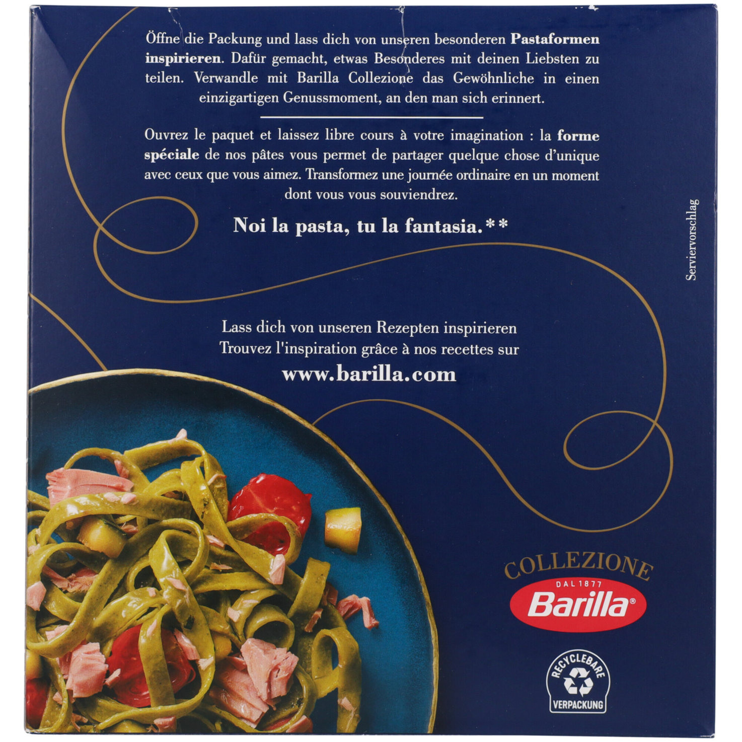 Barilla Collezione Tagliatelle grün mit Spinat n. 167