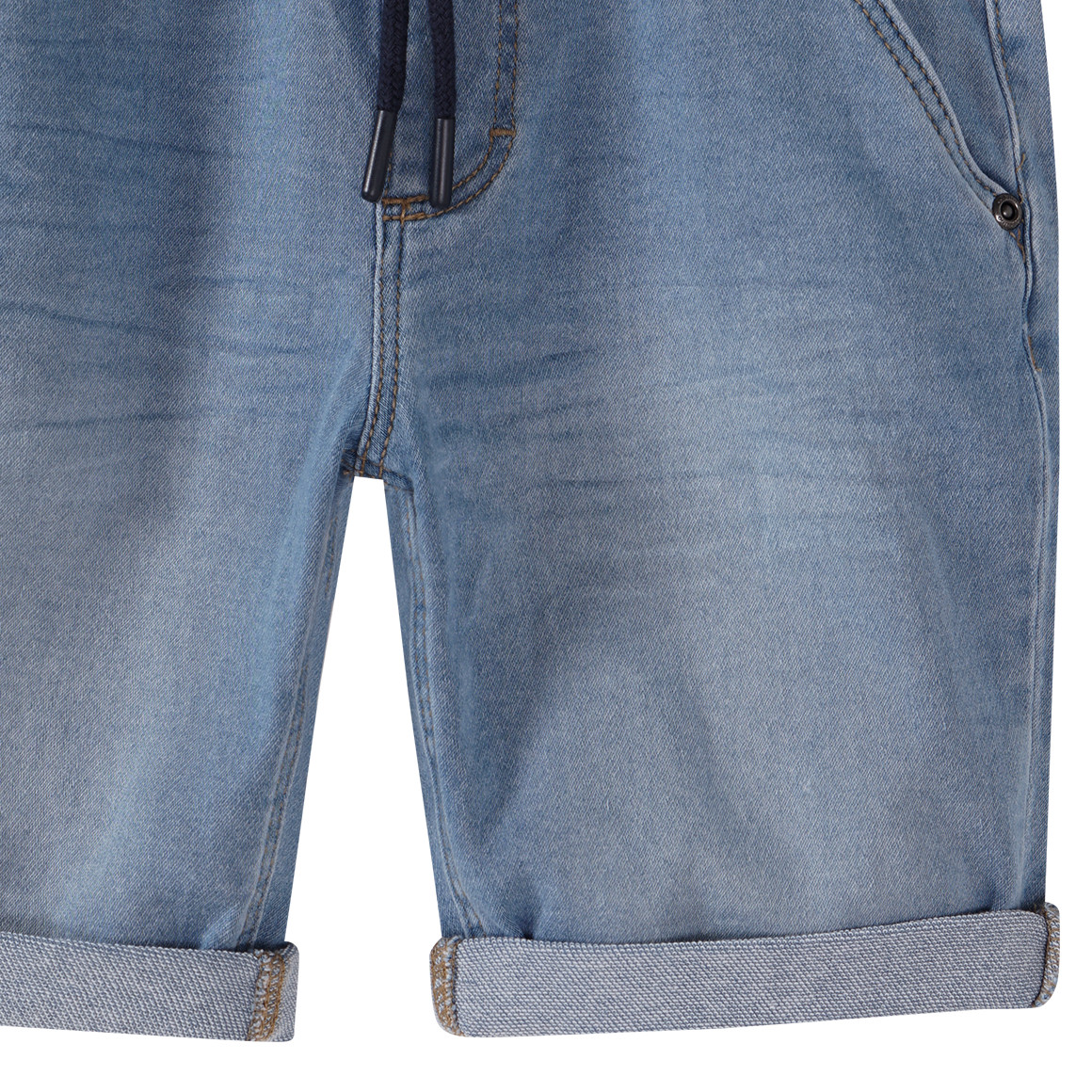Topolino Jungen Jeansshorts mit Tunnelzug blau