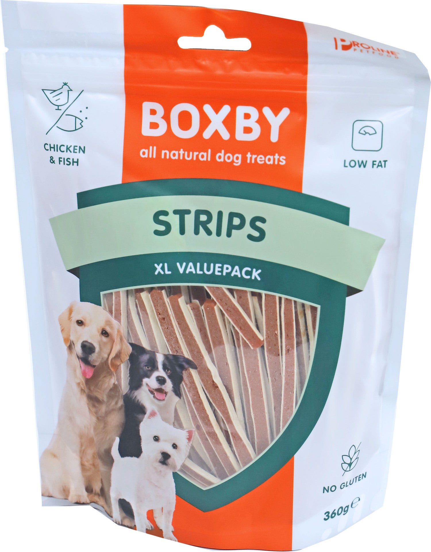 Proline Boxby kauwsticks Strips kip en vis 360 g