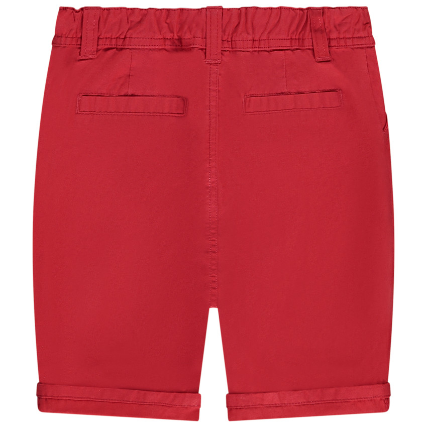Bermuda uni avec étiquette tissée pour bébé garçon