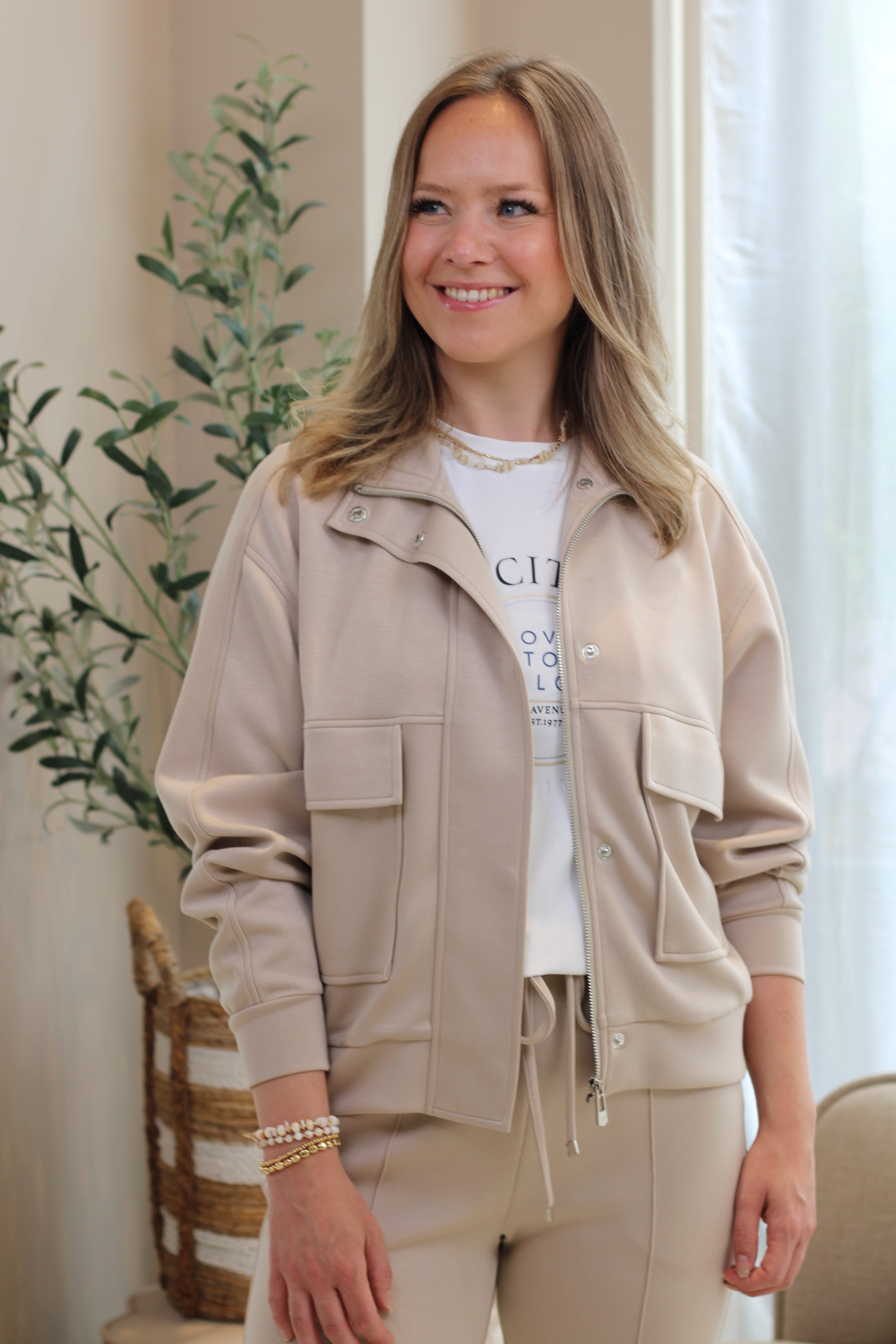 Zoso - Jill Luxury Sporty Cardigan - Sand
