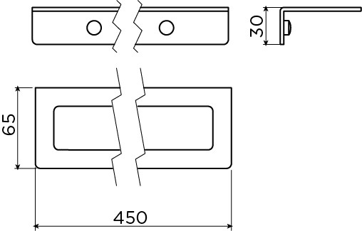 Clou Fold handdoekrek 45cm wit mat