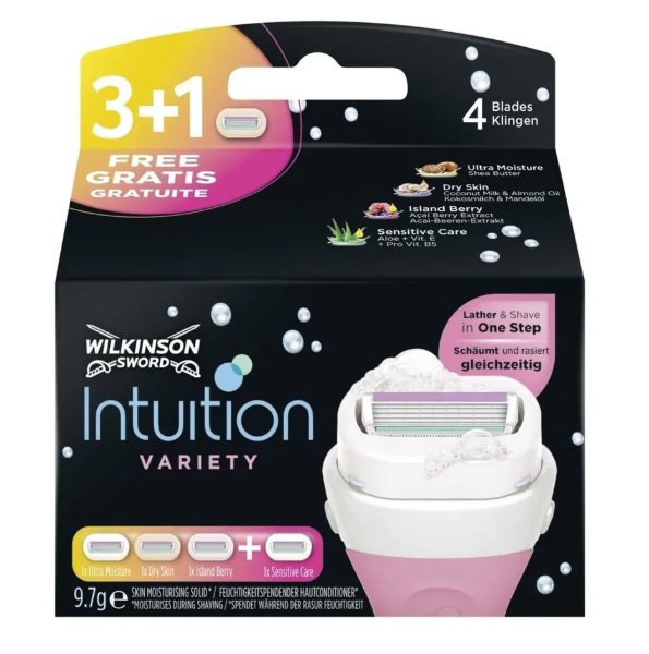Wilkinson Intuition Variety Edition Navulscheermesjes 4 stuks