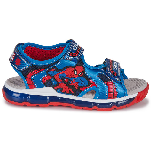 Geox - J SANDAL ANDROID BOY - Bleu / Rouge