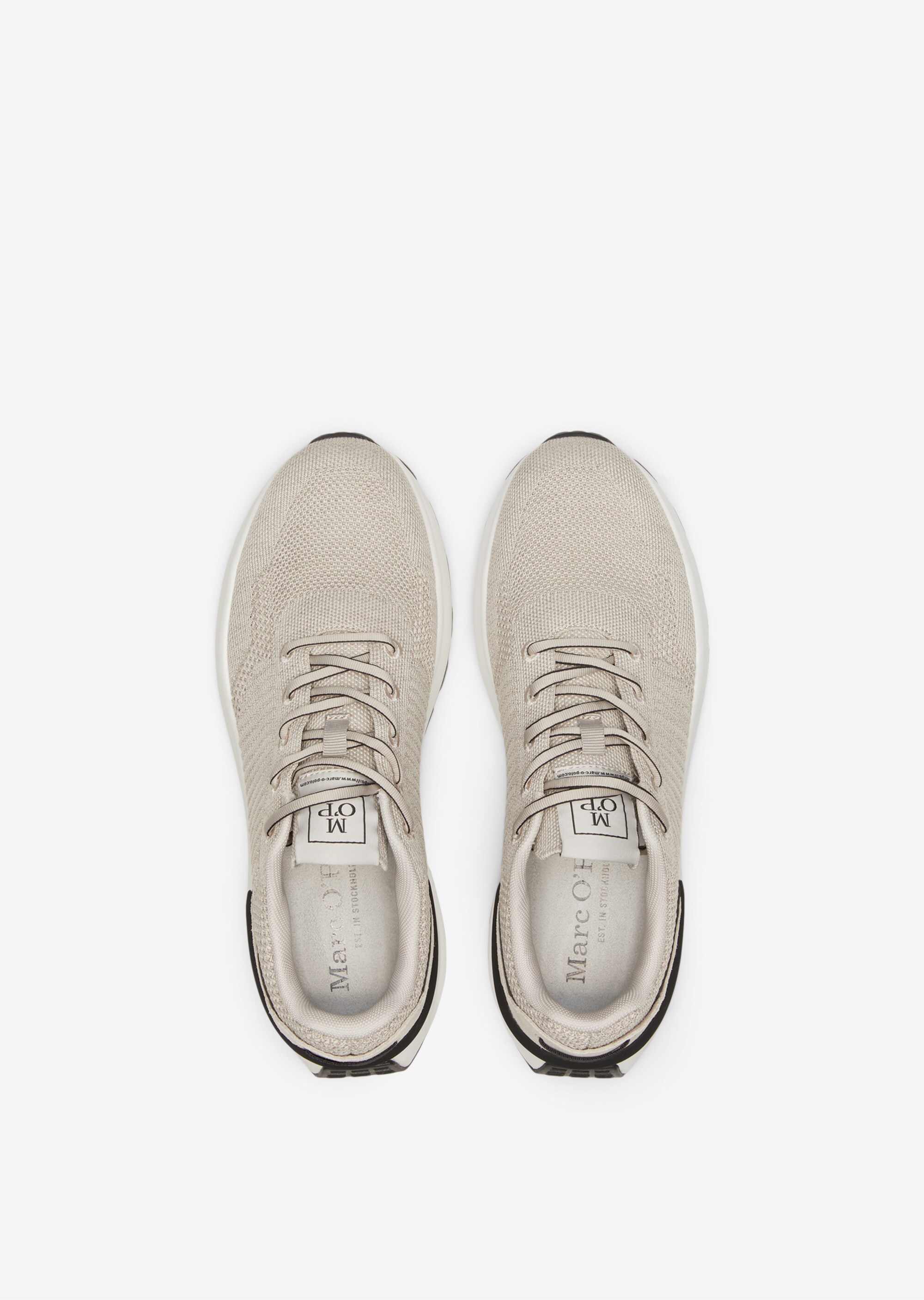 Sneaker aus Jacquard-Knit und Veloursleder