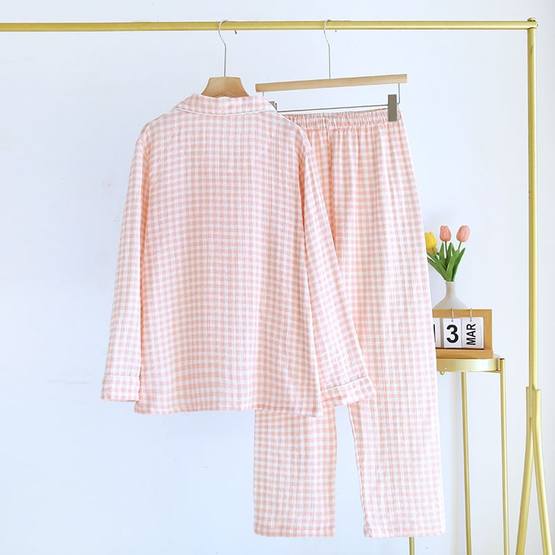 molpes - Pyjamaset: shirt met lange mouwen en patroon + broek