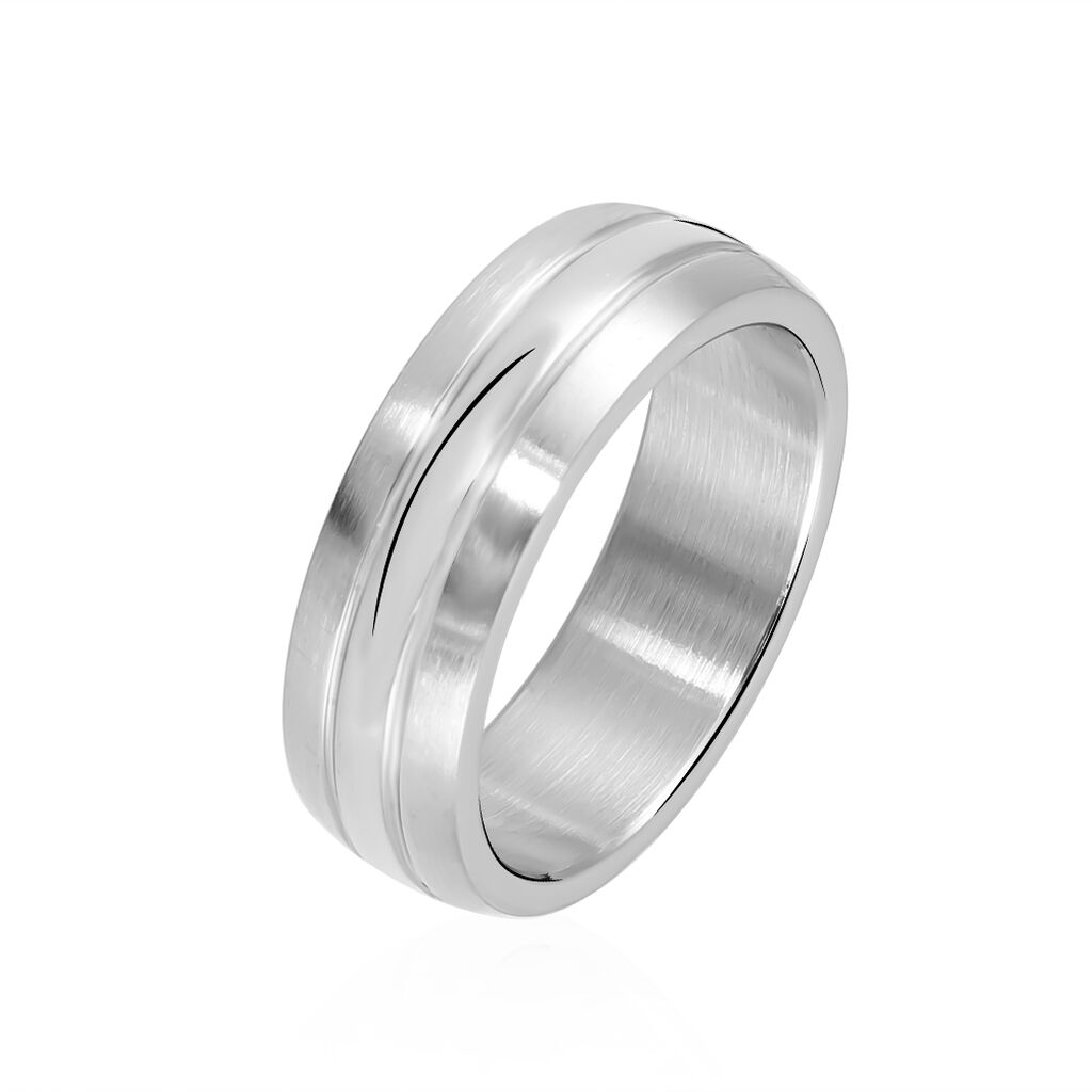 Bague Acier Blanc John