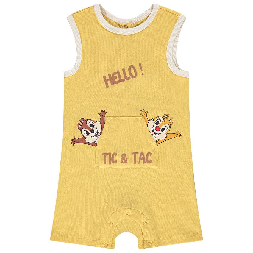 Combinaison courte en maille Tic & Tac Disney pour bébé garçon - Jaune