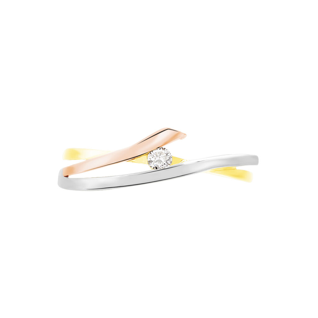 Bague Giusta Or Tricolore Diamant