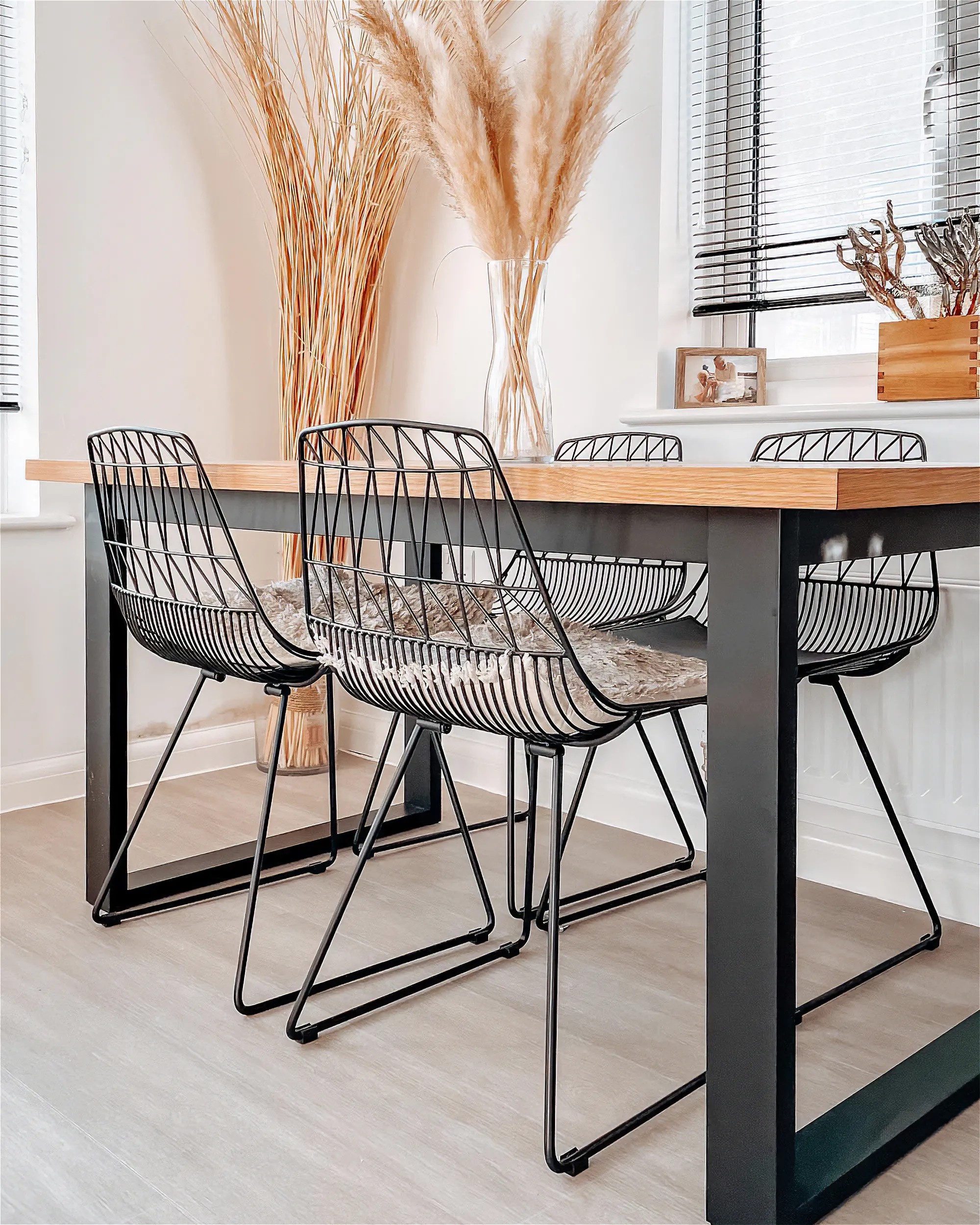 Set van 2 eetkamerstoelen HARLAN Metaal Zwart