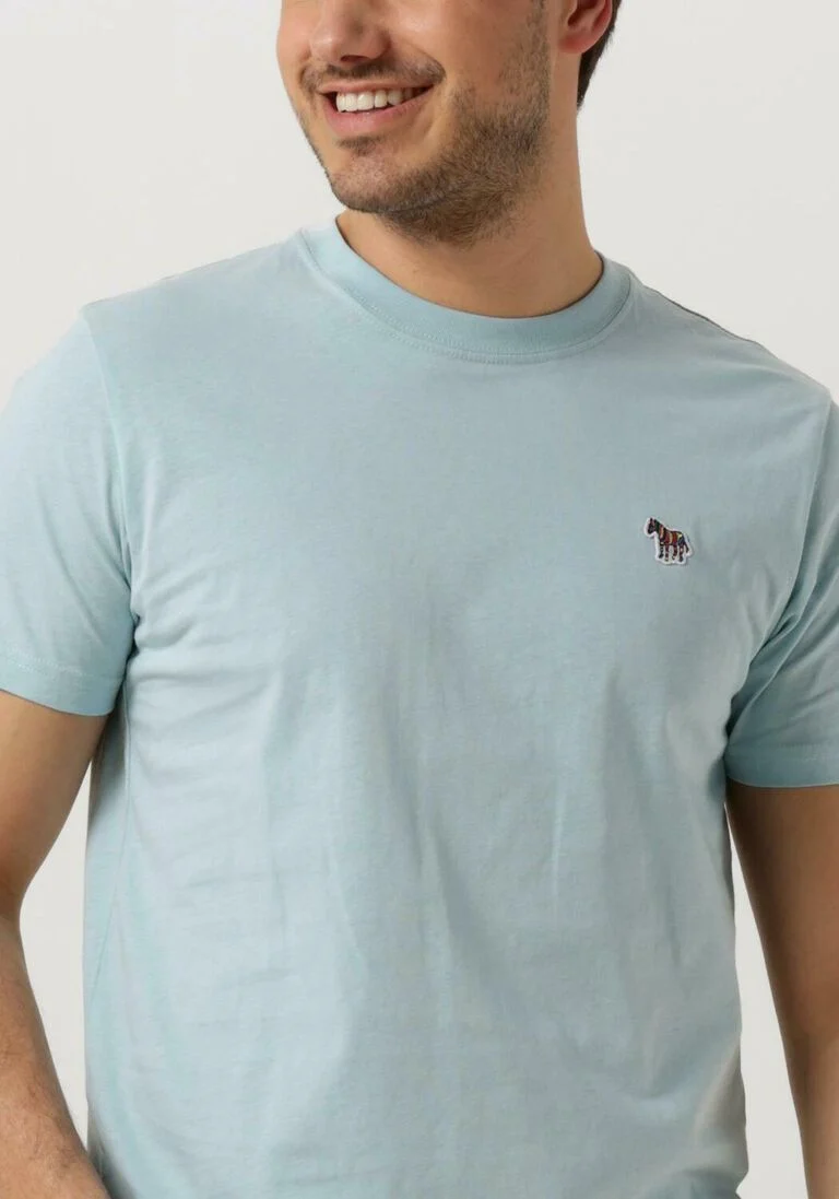 PS PAUL SMITH lichtblauwe ps paul smith polo mens slim fit ss tshirt zebra badge