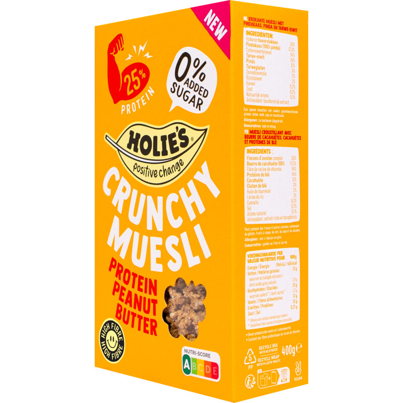 Holie's Crunchy muesli protein peanut butter