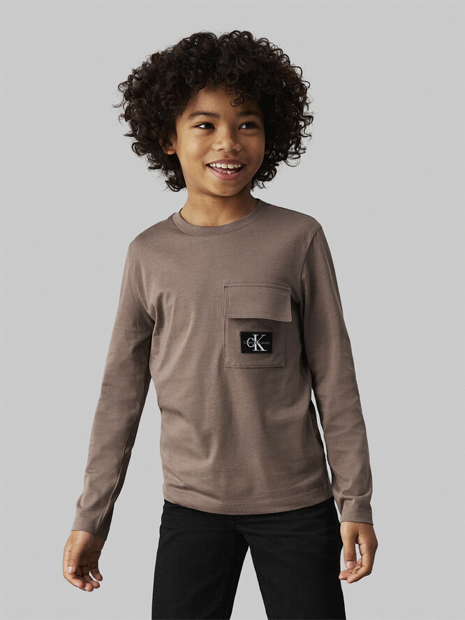 Calvin Klein BADGE REG. LS T-SHIRT Falcon