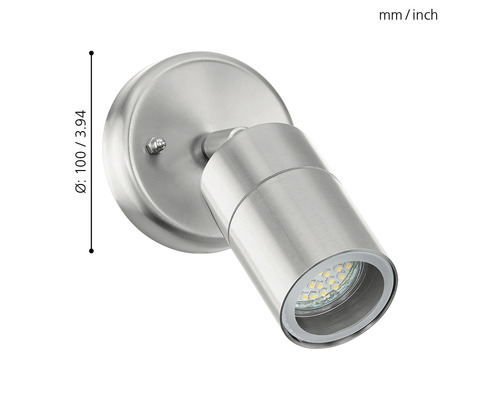 LED buitenwandlamp 5W 400 lm 3000 K roestvrij staal