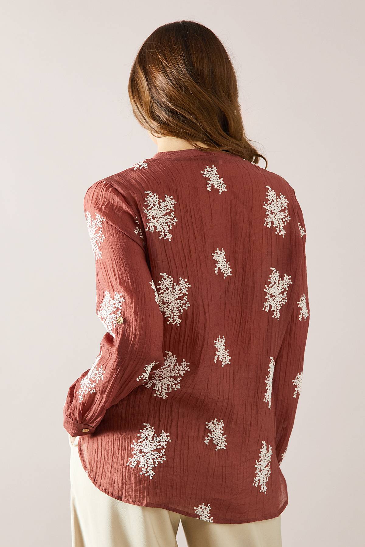 Wallis Chemise Ample Brodée