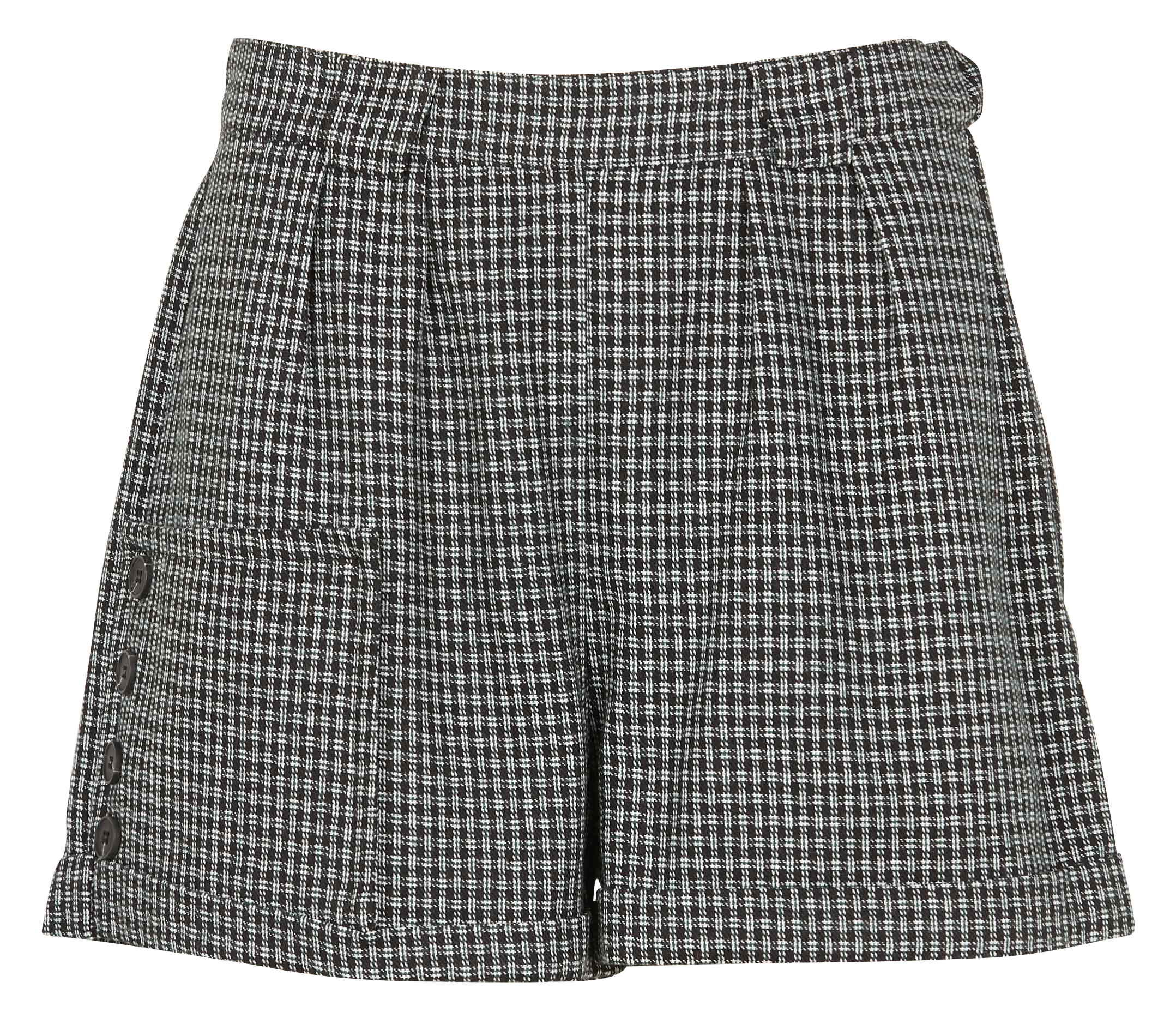 Short à carreaux| Noir