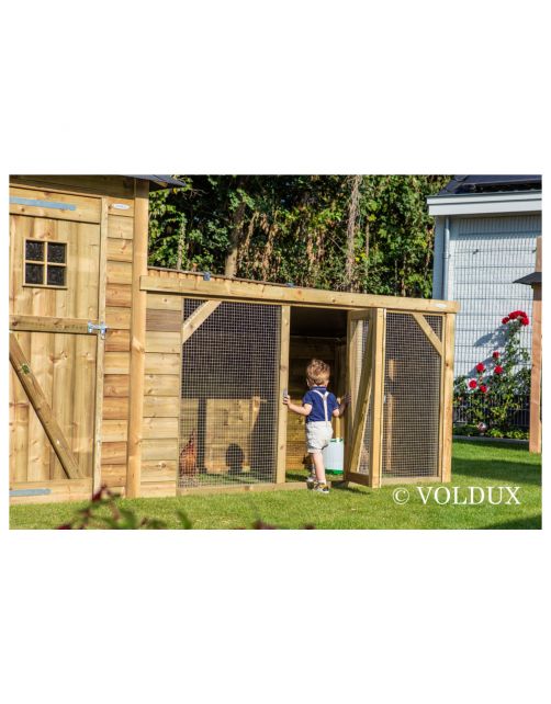 Voldux Dierenverblijf Lotte - Dierenverblijf - 392x150x235 cm Bruin