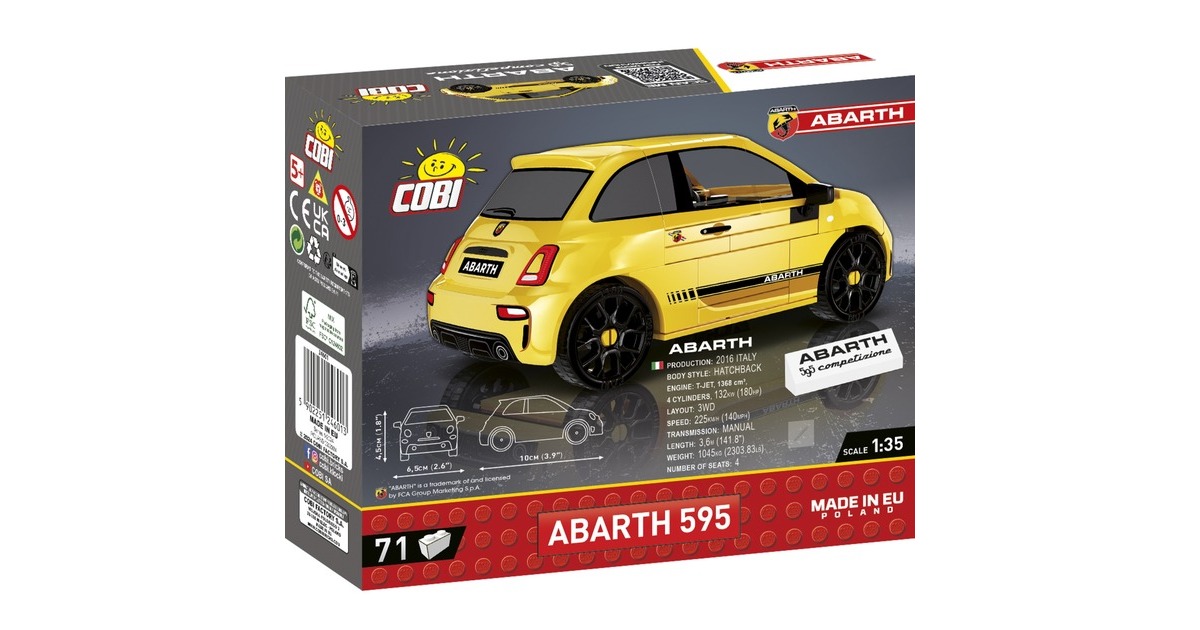 COBIAbarth 595 Competizione Constructiespeelgoed  (schaal 1:35)