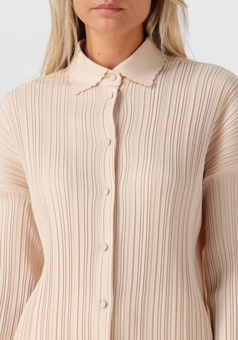 creme forte forte blouses poly crepe plisse' overshirt
