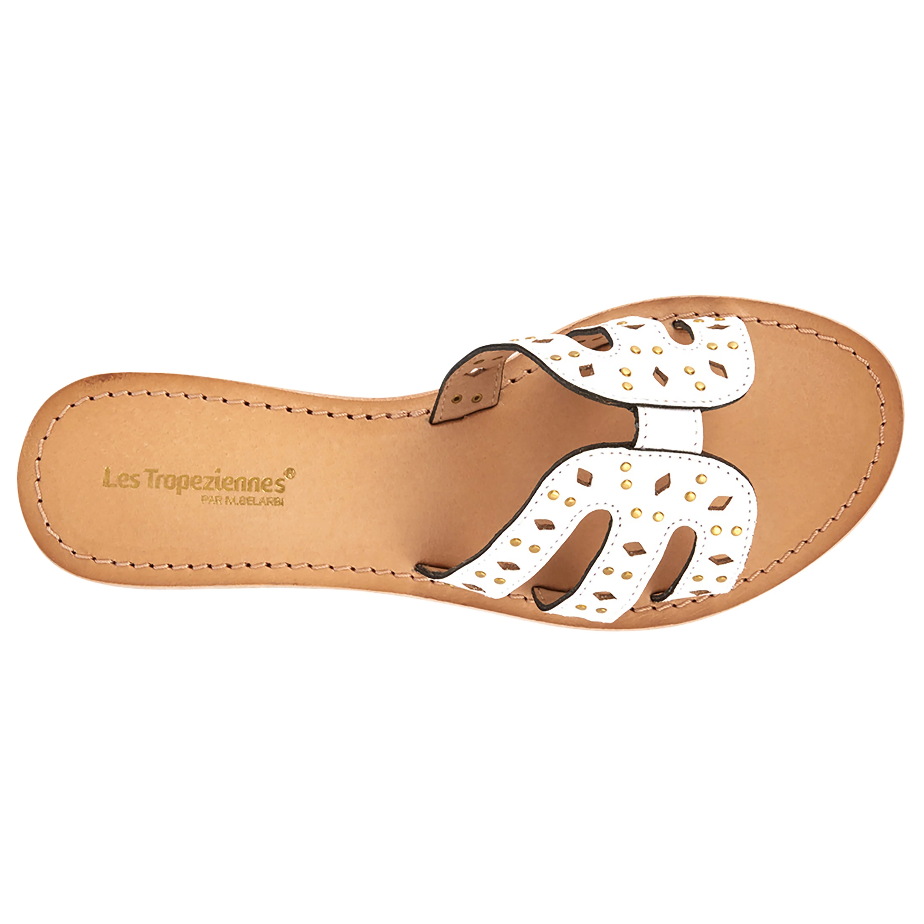 Sandales plates en cuir Harnett | Blanc