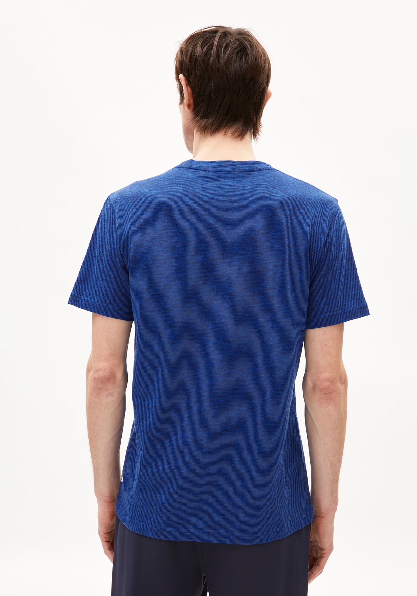 Armedangels T-Shirt Jaames Structure Dynamo Blue-Night Sky