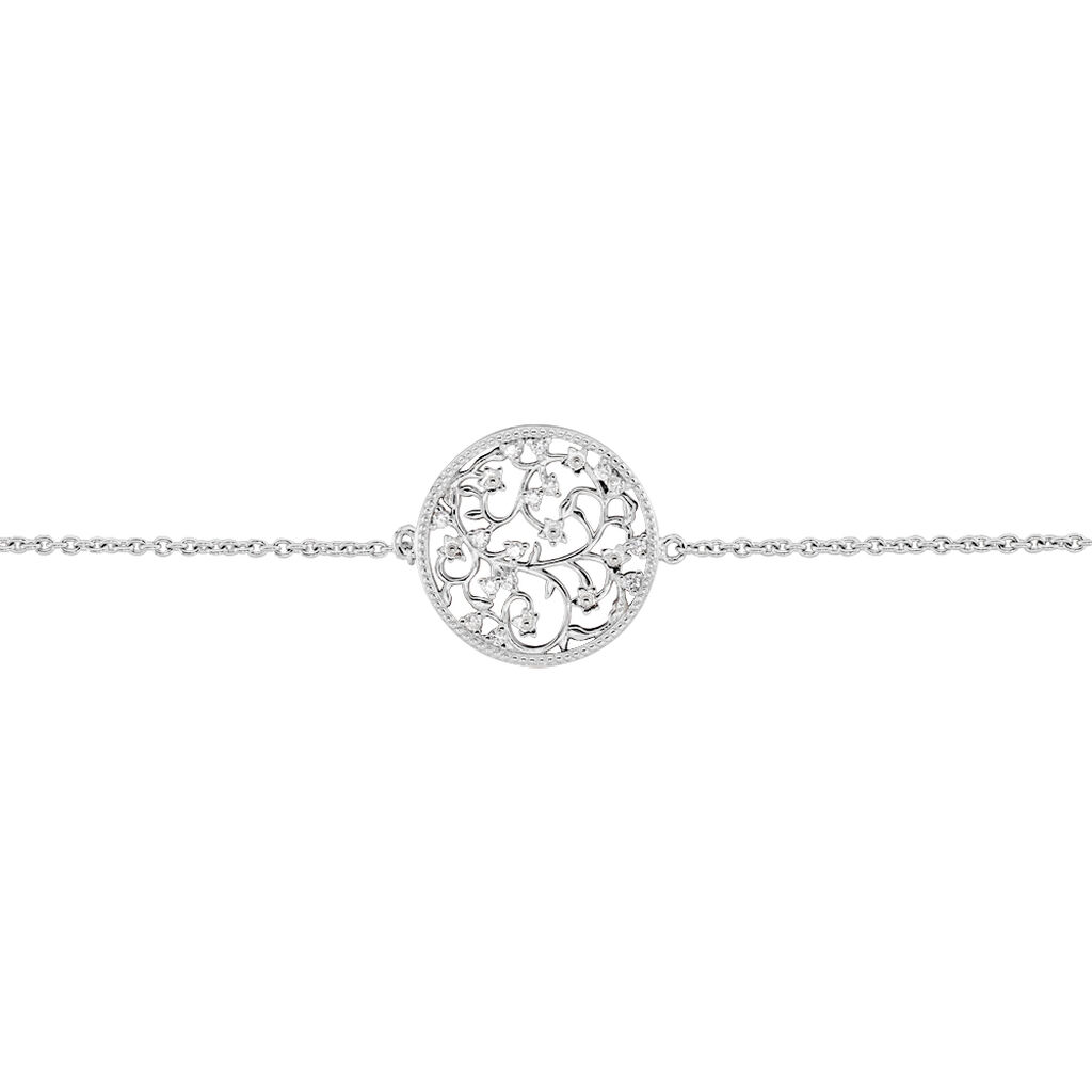 Bracelet Argent Plantain Oxydes De Zirconium