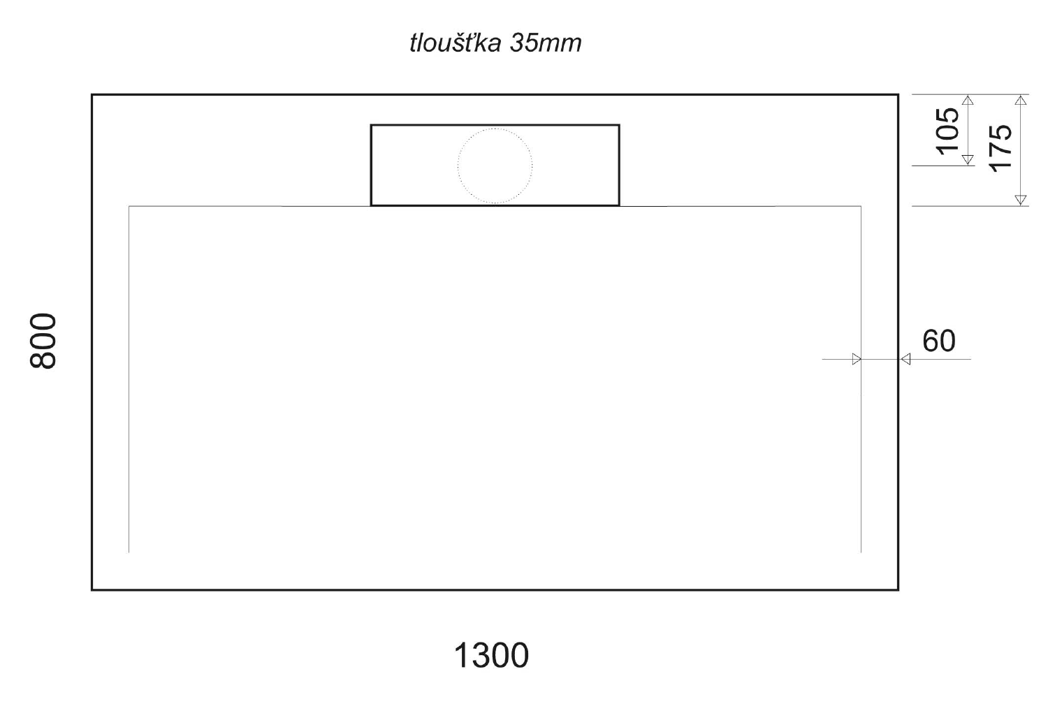 Gelco Irena rechthoekige douchebak antislip 130x80cm wit