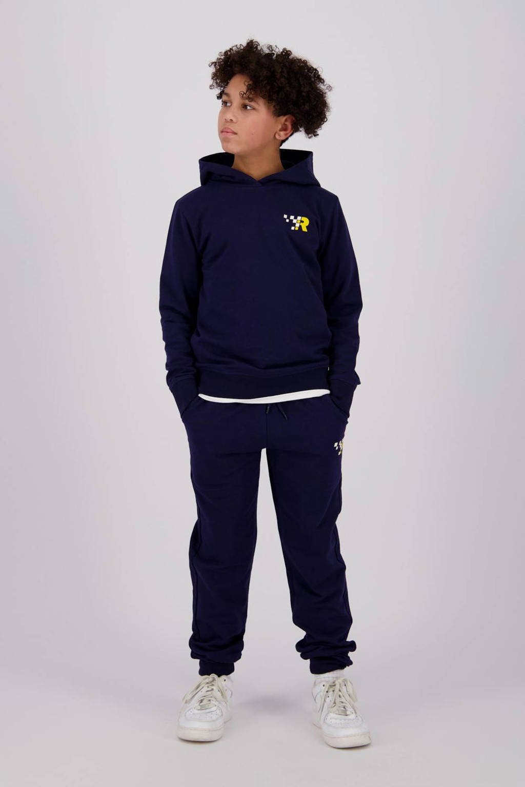 Raizzed tapered fit joggingbroek Kobe met printopdruk donkerblauw