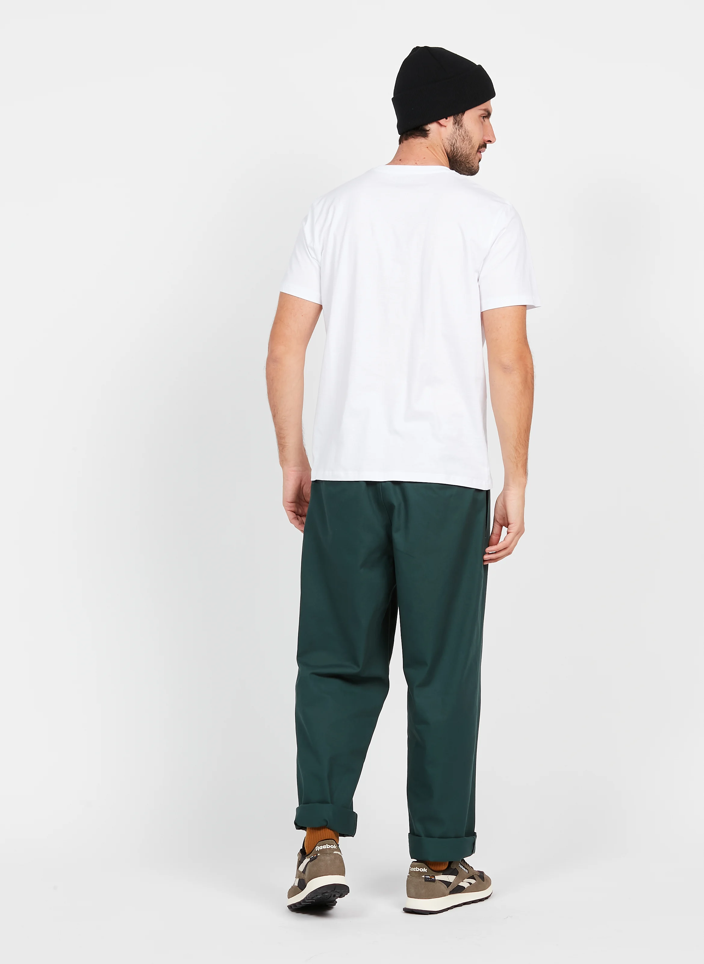 Pantalon droit en coton| Vert