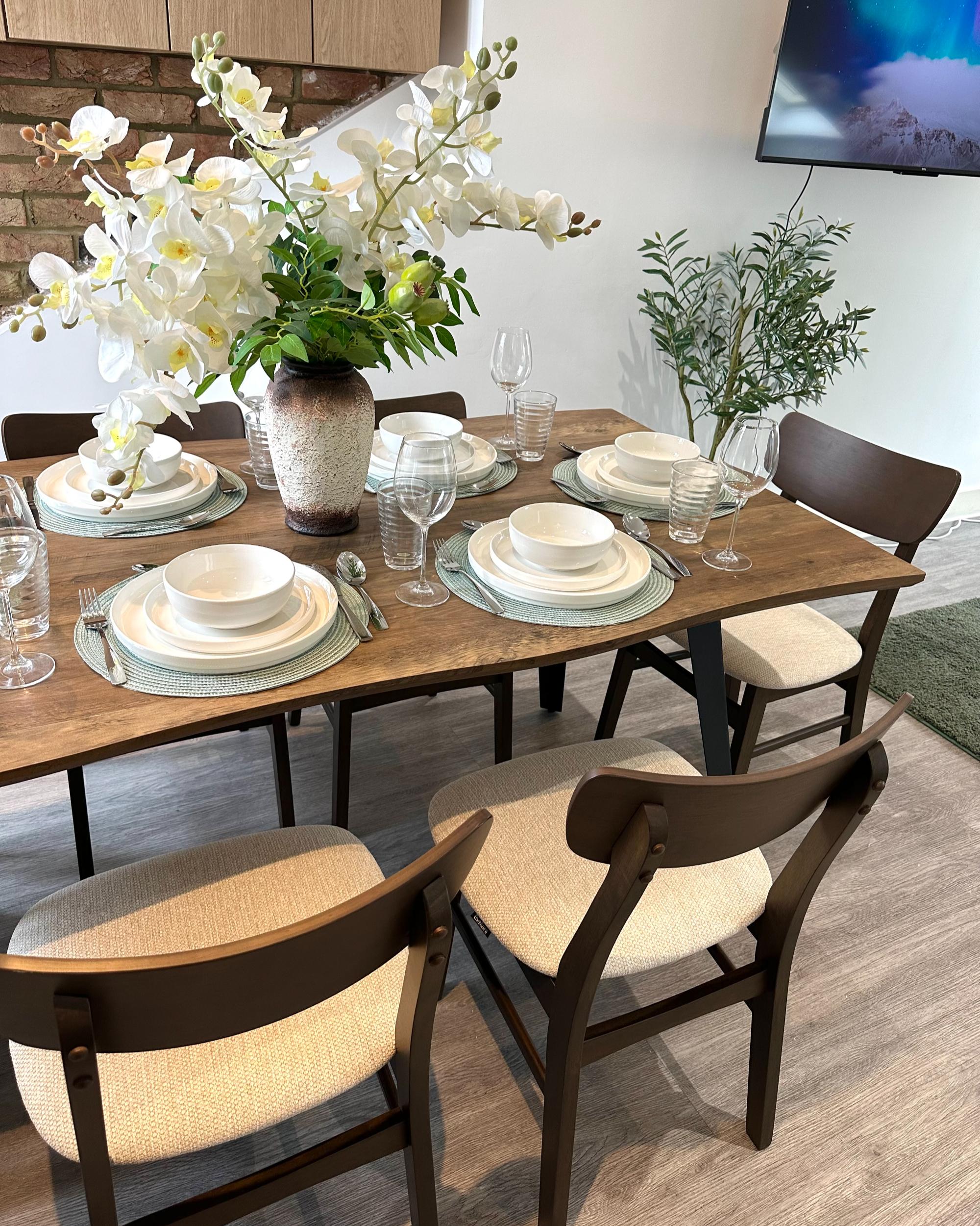 Eettafel WITNEY Donkerbruin 90 cm 160 cm