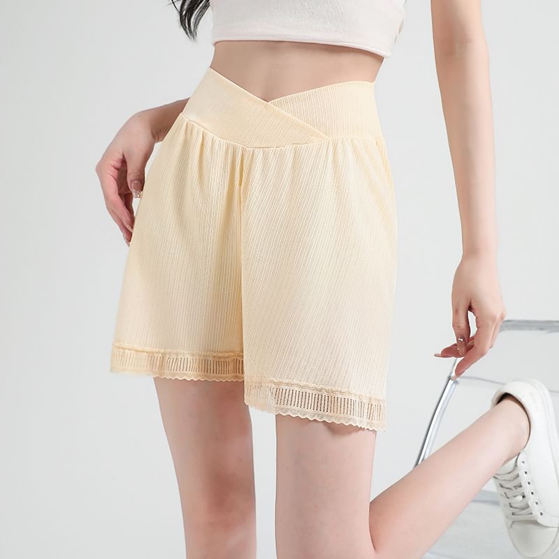 matteira - Zwangerschapsonderbroek met hoge taille en kanten rand / set