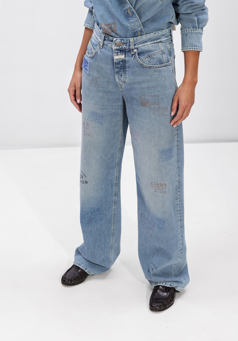 blauwe closed wide jeans nikka