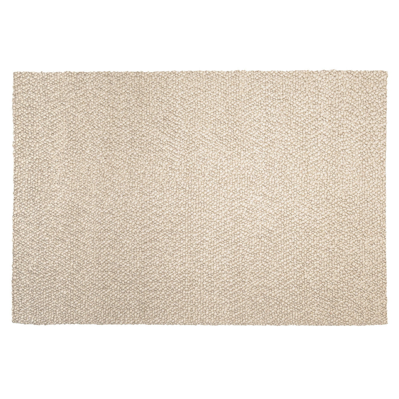 Macabane Tapis en Laine bouclée Quentin beige - 230x160 cm