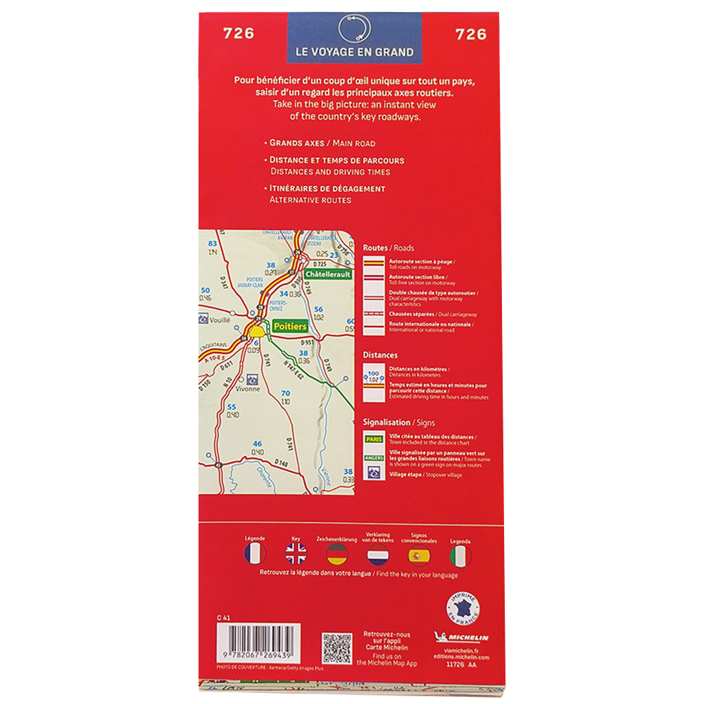 Carte MICHELIN Grands Itinéraires France 2026