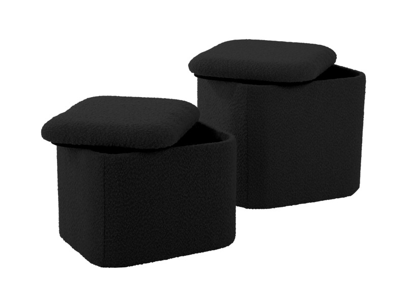 Pouf Set Ada Storage LM2172BK Black