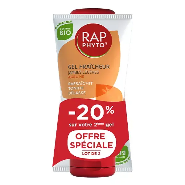 Rap Phyto Citrus Freshness Gel, Pacote com 2 x 150ml - Certificado Orgânico