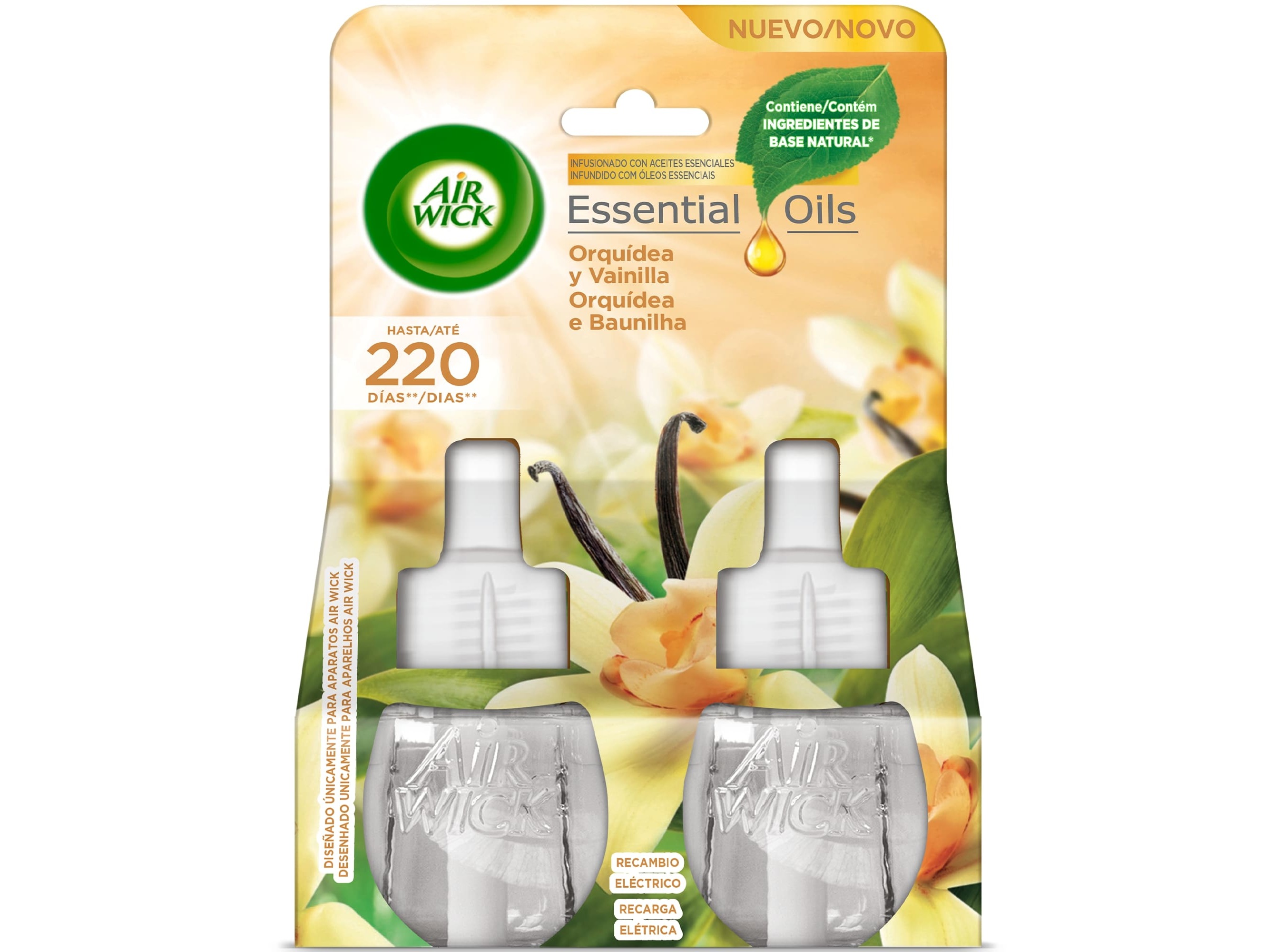 AMBIENTADOR ELÉTRICO AIR WICK RECARGA BAUNILHA 2X19ML