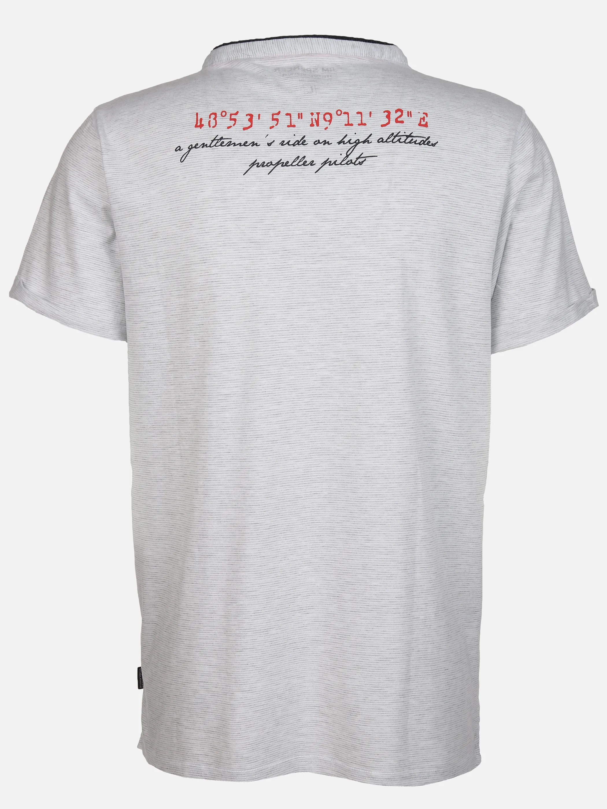 Herren Henleyshirt mit Brusttasche und Stickerei
