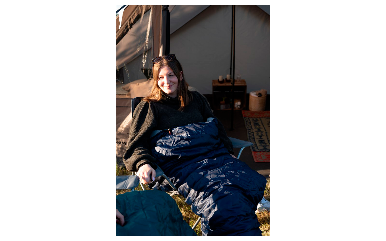 Easy Camp Orbit 400 Schlafsack 225 x 80 cm petrolblau