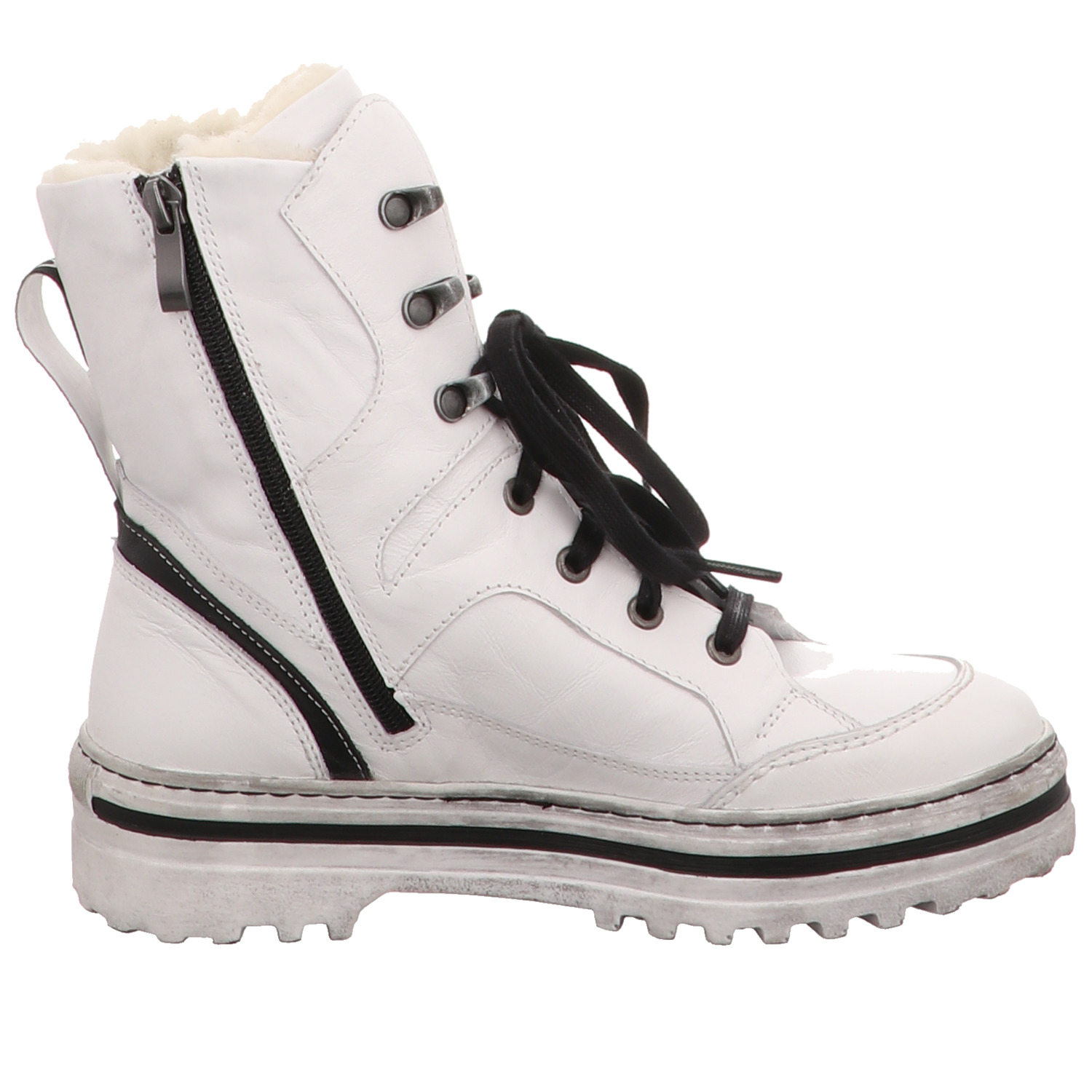 Krisbut Stiefelette weiss/weiss kombi