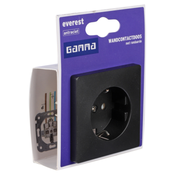 GAMMA Everest Enkel Geaard Stopcontact Antraciet
