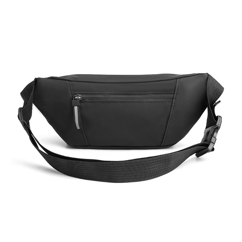 (33x15cm) Unisex Outdoor Schultertasche Wasserabweisende Crossbody Bag Bauchtasche - Schwarz