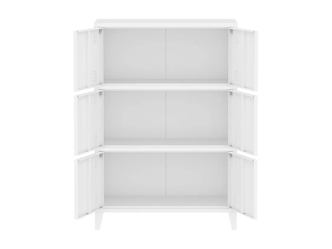 Armoire de bureau casier blanche 80 x 40 x 113 cm 03_0006324