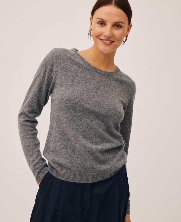 Magasin du Nord Collection Myrna 1 RWS Strik Lambswool Medium grey melange