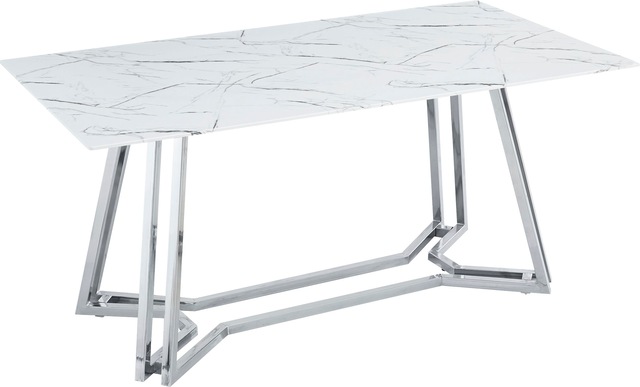 SalesFever Esstisch »Design Tisch für gemütliche Abende« Eleganz trifft Design in Marmoroptik