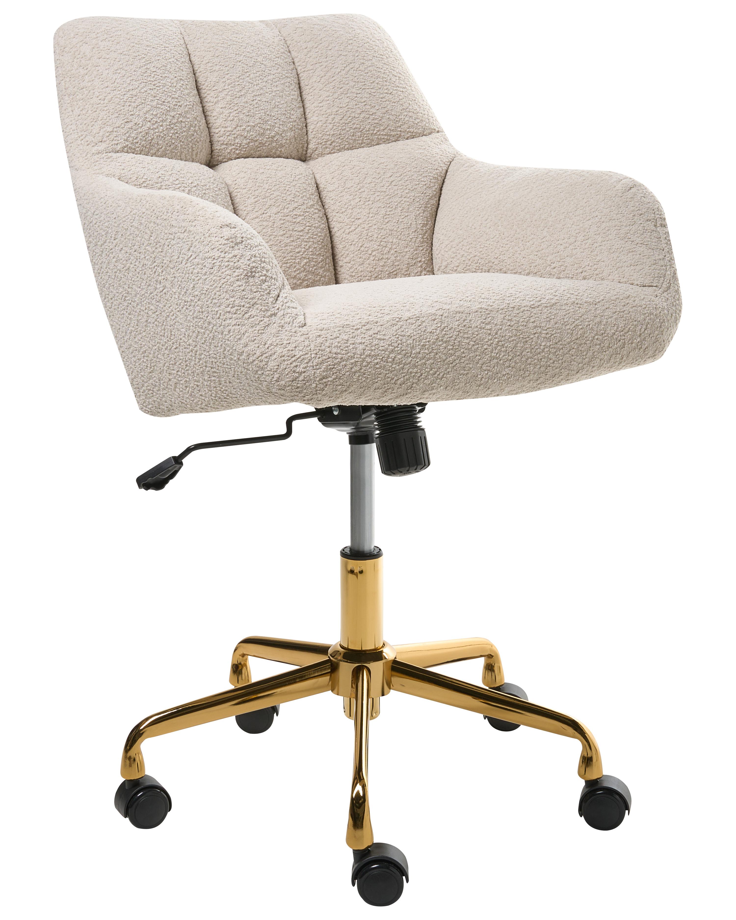 Bureaustoel PALMDALE Bouclé Lichtbeige